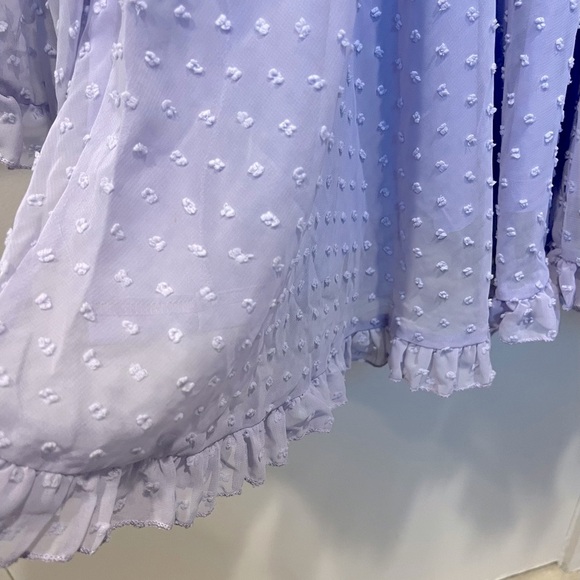 Plus Dobby Chiffon Wide Sleeve Dress - Picture 8 of 12